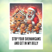 Weihnachten: Lebkuchen Männer & Hangry Santa Fensteraufkleber (Blatt 3)