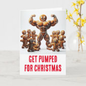 Weihnachten: Lebkuchen wird zu Weihnachten gepumpt Karte (Gelbe Blume)