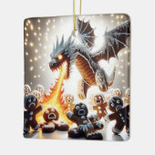 Weihnachten: Lebkuchendrache auf der Lose Keramikornament (Links)