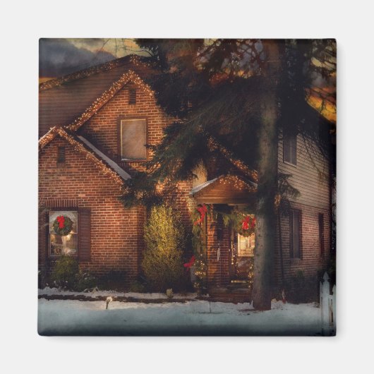 Weihnachten - Lebkuchenhaus Magnet (Vorne)