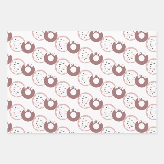 Weihnachten - Leckereien und Streifen Geschenkpapier Set (Vorderseite 3)