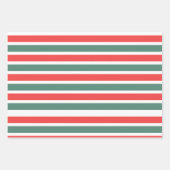 Weihnachten - Leckereien und Streifen Geschenkpapier Set (Vorderseite)