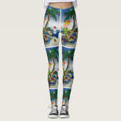 Weihnachten Leggings, Elf Beach Leggings (Vorderseite)