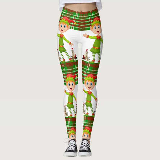 Weihnachten Leggings, Elf Leggings (Vorderseite)