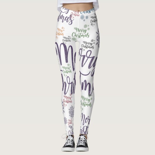 Weihnachten Leggings, frohe Weihnachten Leggings (Vorderseite)