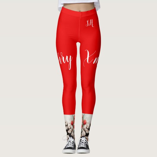 Weihnachten Leggings Hochwaisted Capris, Sport (Vorderseite)