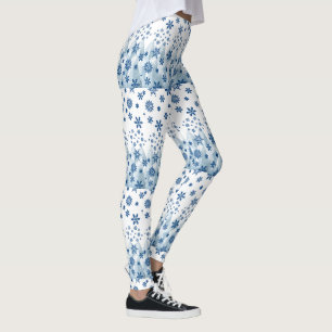 Weihnachten-Leggings, Schneeflocken Leggings