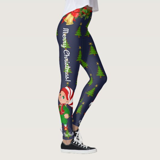 Weihnachten-Leggings Weihnachtsfarbe Leggings (Rechts)