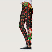 Weihnachten-Leggings Weihnachtsfarbe Leggings (Links)