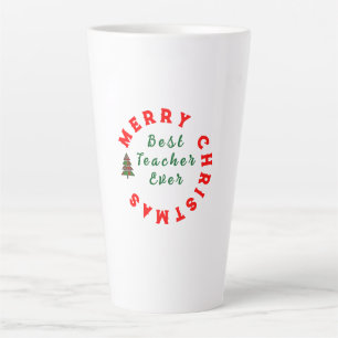 Weihnachten-Lehrer-Schätzung-Zitat-Typografie Milchtasse