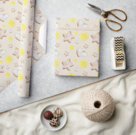 Weihnachten Lemon Ginger Brot Wasserfarbe Geschenkpapier