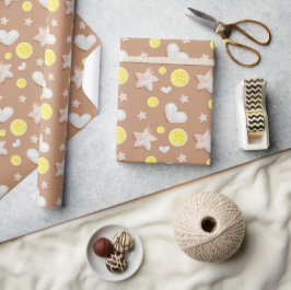 Weihnachten Lemon Ginger Brot Wasserfarbe Geschenkpapier