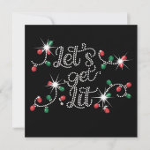 Weihnachten Let's Get Lit Rhinestone Mega Bling (Vorderseite)
