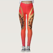 Weihnachten leuchtende Spin: Das Solstice-Sonnenra Leggings (Vorderseite)