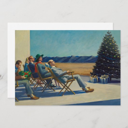 Weihnachten, Leute in der Sonne Einladung (Vorne/Hinten)