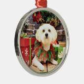 Weihnachten - Lhasa Apso - Jack Silbernes Ornament (Rechts)
