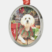 Weihnachten - Lhasa Apso - Jack Silbernes Ornament (Links)