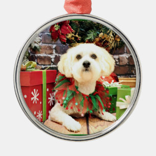 Weihnachten - Lhasa Apso - Jack Silbernes Ornament