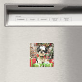 Weihnachten - Lhasa Apso - Parker Magnet (In Situ (Geschirrspüler))