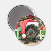 Weihnachten - Lhasa Apso - Pixie Magnet (Vorderseite/Rückseite)