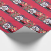 Weihnachten - Lhasa Apso - Solo Geschenkpapier (Ecke)