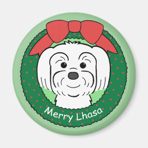 Weihnachten Lhasas Apso Magnet