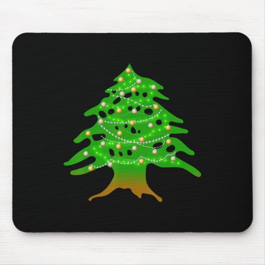 Weihnachten Libanesischer Baum Libanon Fahne Weihn Mousepad (Vorne)
