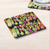 Weihnachten Licht Bäume Magnet Tür Schild Papier P Rechteckiger Pappuntersetzer (angewinkelt)