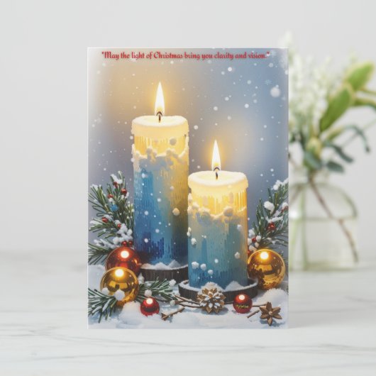 Weihnachten Licht der Klarheit und Vision: Gruß (Stehend Vorderseite)