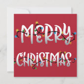 Weihnachten Lichter Frohe Weihnachts-Platz Foto-Ka (Vorderseite)