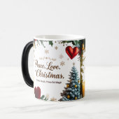 Weihnachten Liebe Frieden Farbverändernde Tasse (Vorderseite Links)
