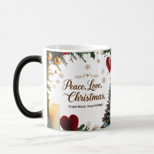 Weihnachten Liebe Frieden Farbverändernde Tasse