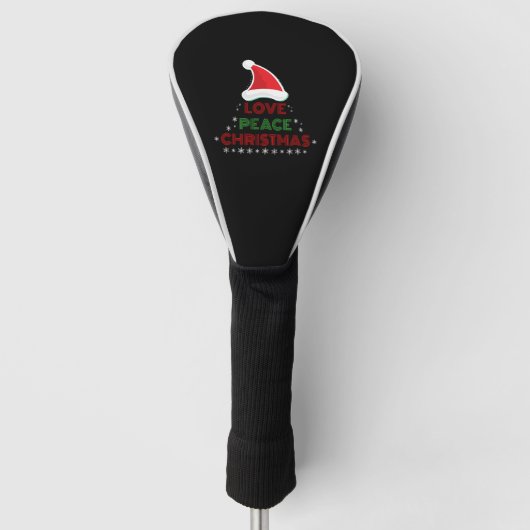 Weihnachten - Liebe, Frieden, Weihnachten - Weihna Golf Headcover (Vorderseite)