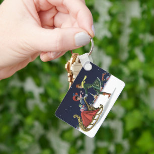 Weihnachten, Liebe Ice Skaten Schlüsselanhänger