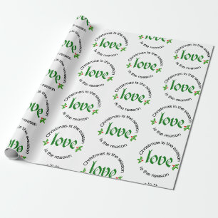 Weihnachten - Liebe ist der Grund für Geschenke Geschenkpapier