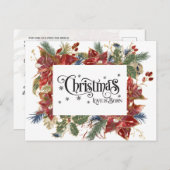 Weihnachten Liebe ist Geboren Elegante Rote Flora (Vorne/Hinten)