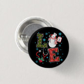 Weihnachten Liebe Nurse Niedlich Medical Snowman H Button (Vorne & Hinten)