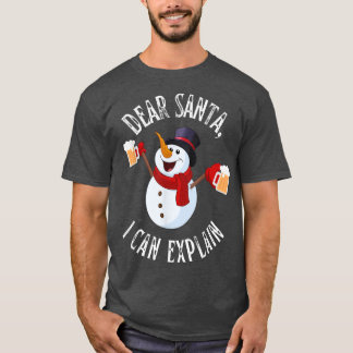 Weihnachten Liebe Santa I Can Eplain Funny Snowman T-Shirt