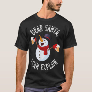 Weihnachten Liebe Santa I Can Eplain Funny Snowman T-Shirt
