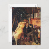 Weihnachten, Liebe und Romantik Feiertagspostkarte (Vorne/Hinten)