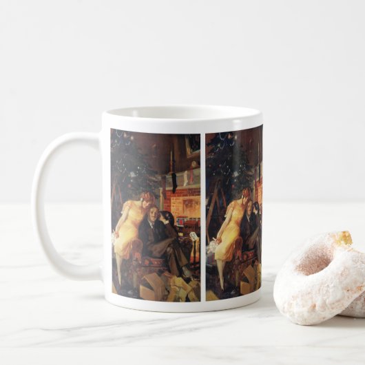 Weihnachten, Liebe und Romantik Kaffeetasse (Mit Donut)