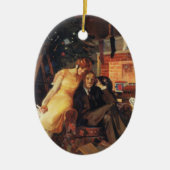 Weihnachten, Liebe und Romantik Keramikornament (Vorne)