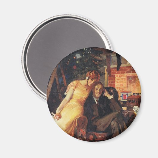 Weihnachten, Liebe und Romantik Magnet (Vorderseite/Rückseite)