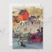 Weihnachten, Liebe und Romantik Reiten Einladung (Vorderseite)