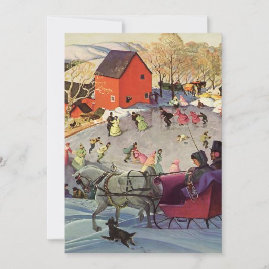 Weihnachten, Liebe und Romantik Reiten Einladung (Vorderseite)