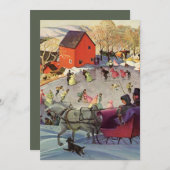 Weihnachten, Liebe und Romantik Reiten Einladung (Vorne/Hinten)