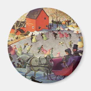 Weihnachten, Liebe und Romantik Reiten Magnet