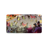 Weihnachten, Liebe und Romantik Sleigh Adressaufkleber (Vorne)