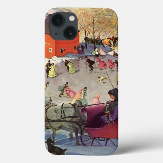 Weihnachten, Liebe und Romantik Sleigh Case-Mate iPhone Hülle (Rückseite)