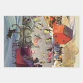 Weihnachten, Liebe und Romantik Sleigh Geschenkpapier Set (Vorderseite)